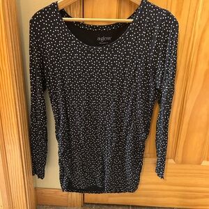 a:glow Black Fitted long Sleeve Blouse Maternity